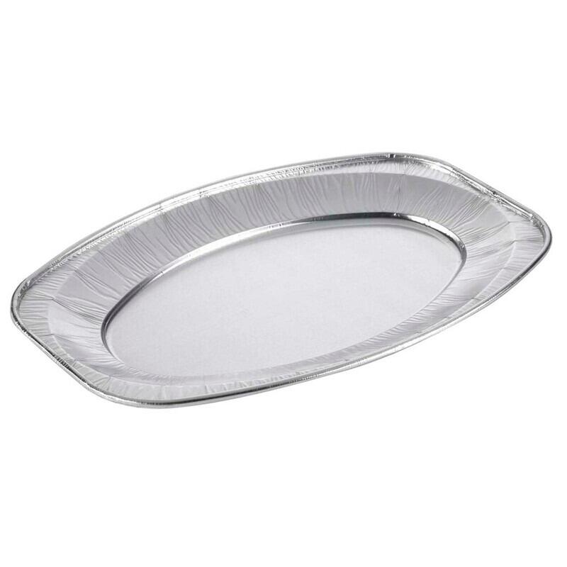 Alufad oval mellem 43x29x2 cm 10 stk.
