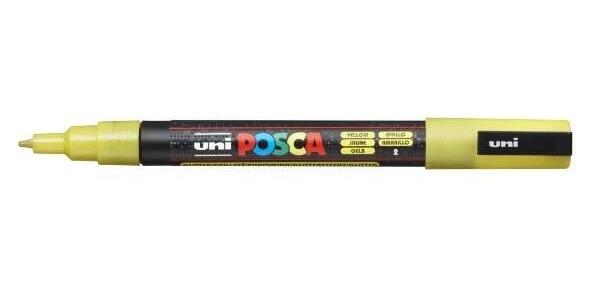 Posca Tusch PC-3M 0,9 - 1,3 gul glitter 44