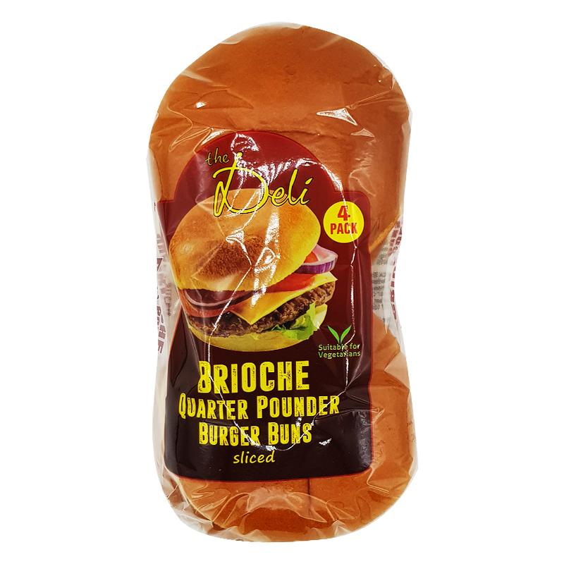 Deli Brioche Mega Burger Buns x7 Lewis Food Wholesalers