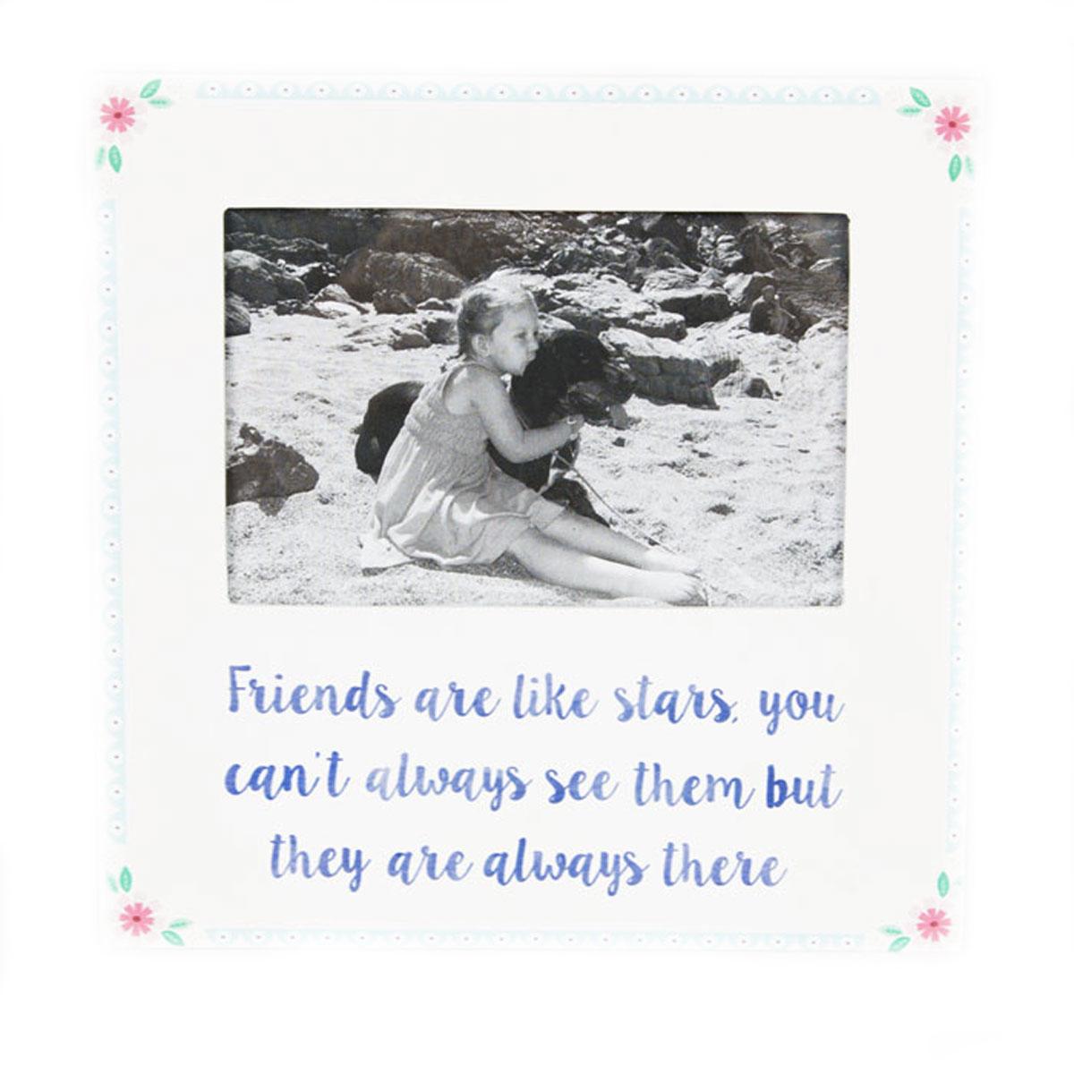 Good Friends Are Stars White Box Photo Frame