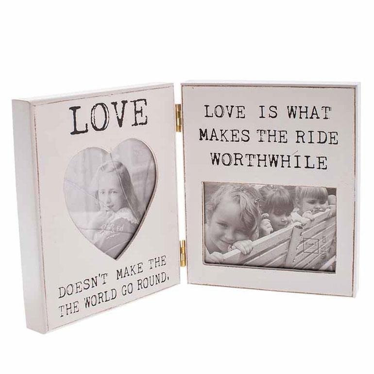 Heaven Sends Hinged Love Double Photo Frame