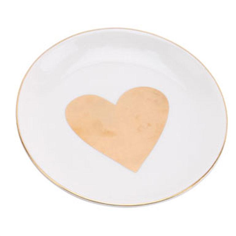 Gold Heart Trinket Jewellery Dish