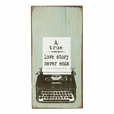A True Love Story Vintage Fridge Magnet Mini Metal Sign