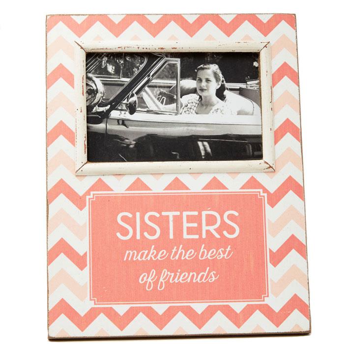 Wooden Pink and White Wooden Photo Frame