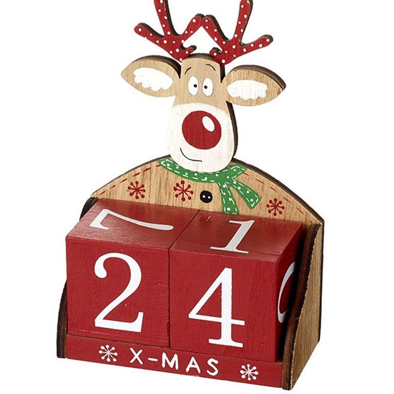 Chunky Wood Reindeer Christmas Calendar