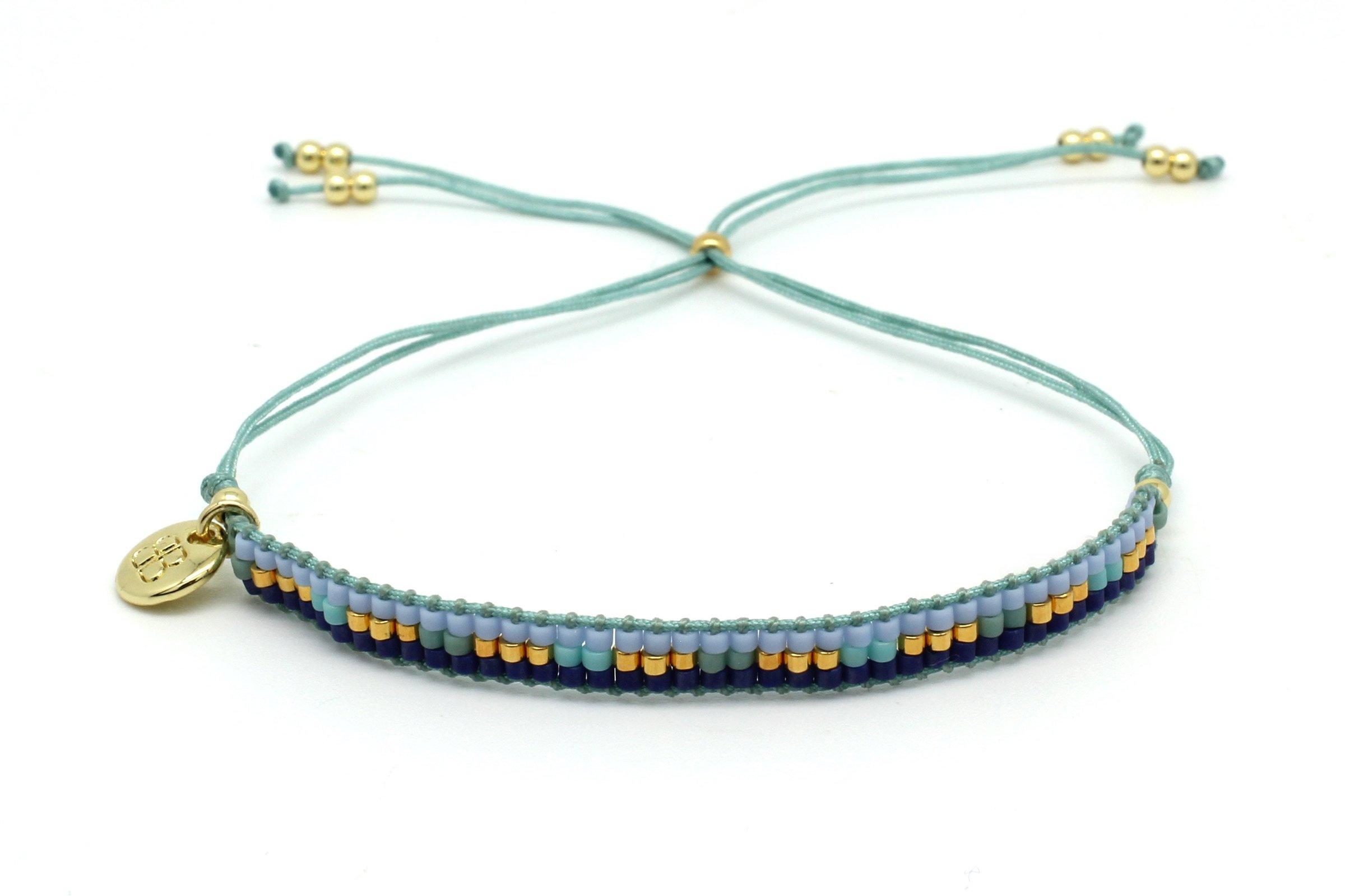 Image#1 Fancy Blue Beaded Friendship Bracelet