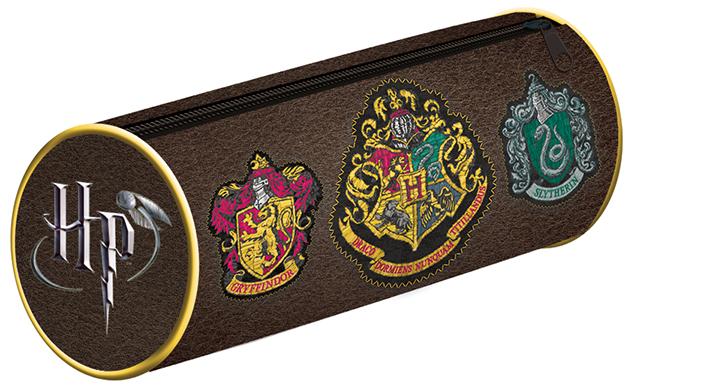 Harry Potter™ Hogwarts Slytherin Ravenclaw Hufflepuff Crest Barrel Pencil Case 