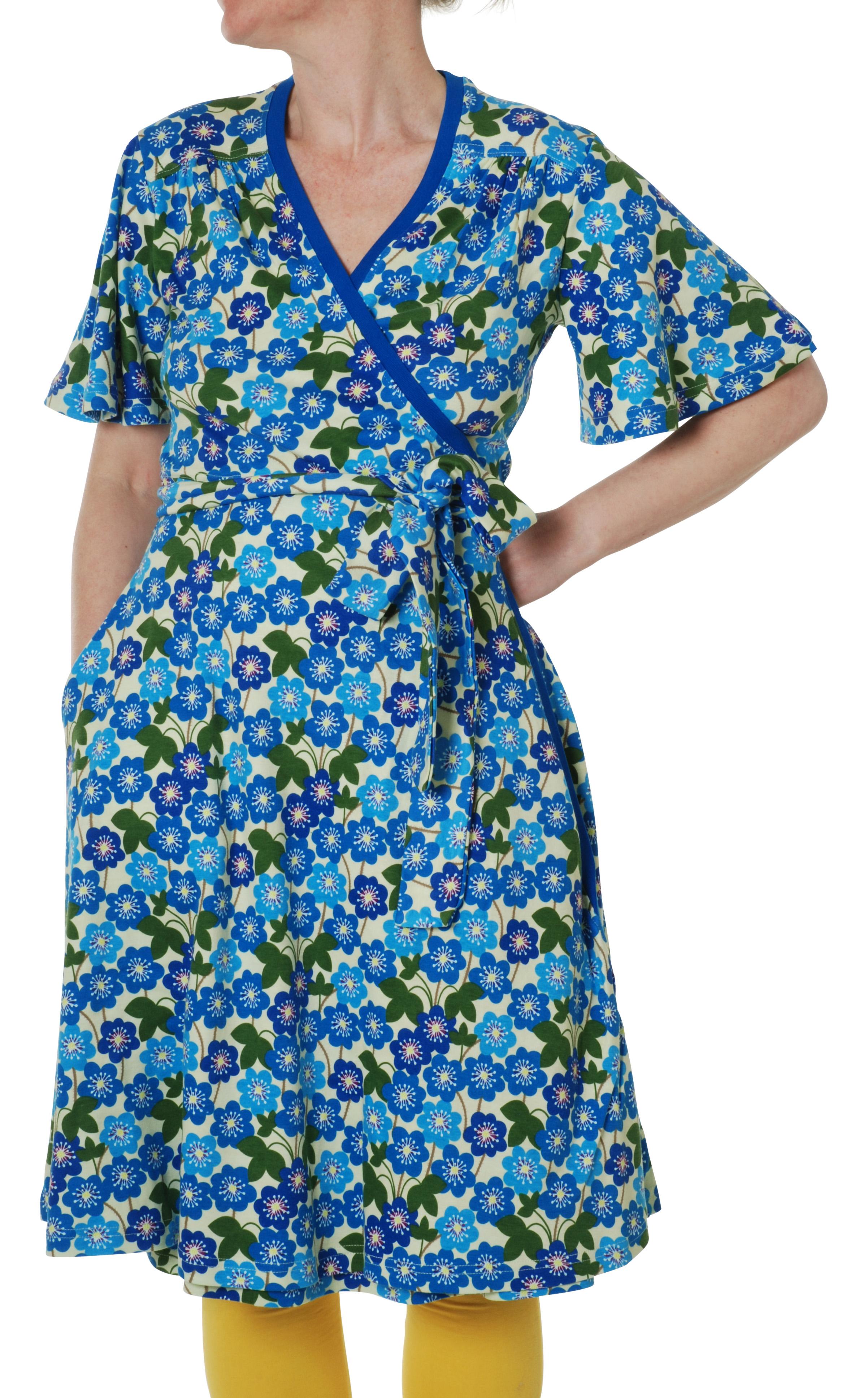 Duns 21 Spring Hepatica Nobilis New Style SS Wrap Dress | Little Vegan  Boutique