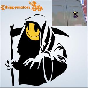 Banksy Grin or grim reaper decal car sticker