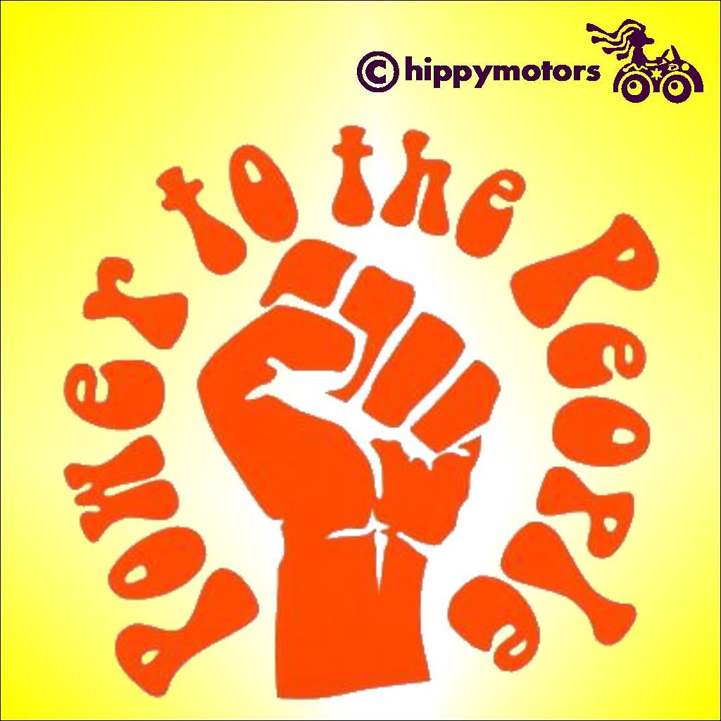 Power To The People Decal Made Using Durable Colourfast Vinyl
