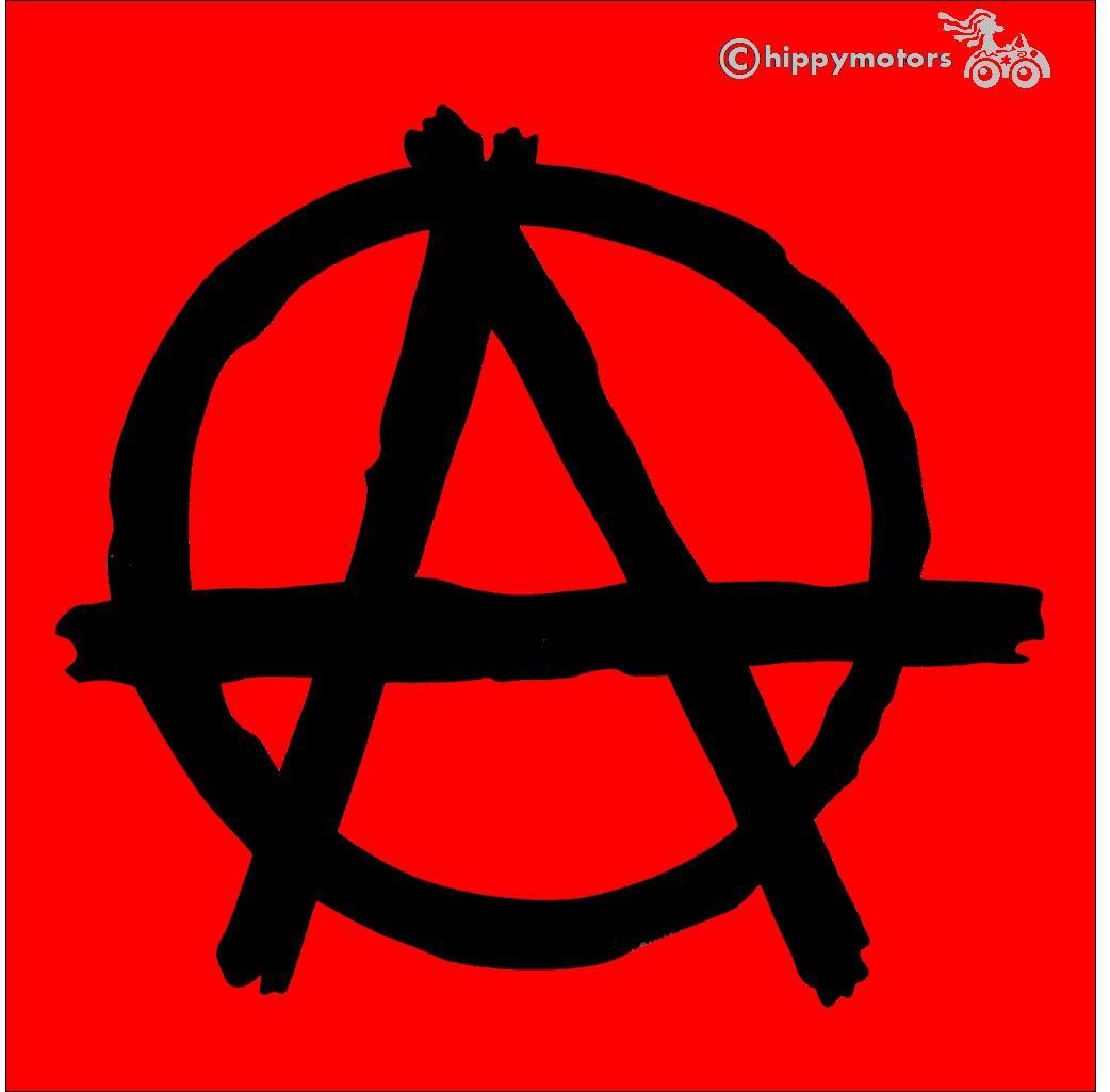 4 x Premium Quality Blood Red Anarchy Symbol Logo Laptop Stickers Paper or Vinyl