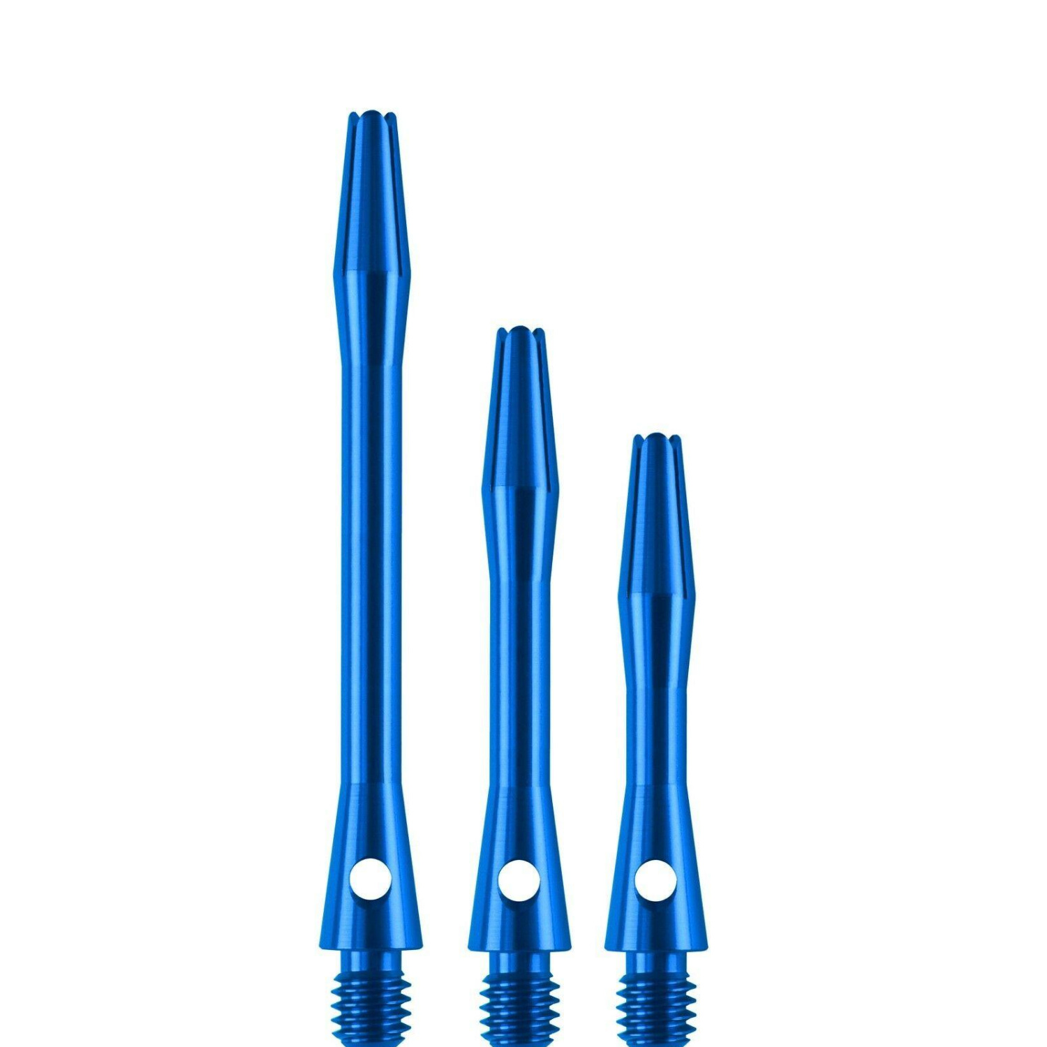 Aluminium Dart Stems Anodised Medium/Short/Ex Short Blue