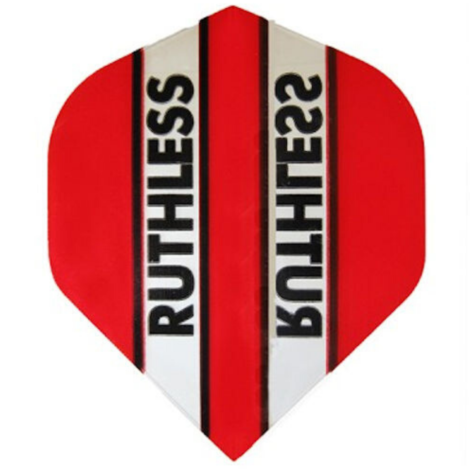 Ruthless Dart Flights 100 Micron No2 Standard Red/Transparent Panels