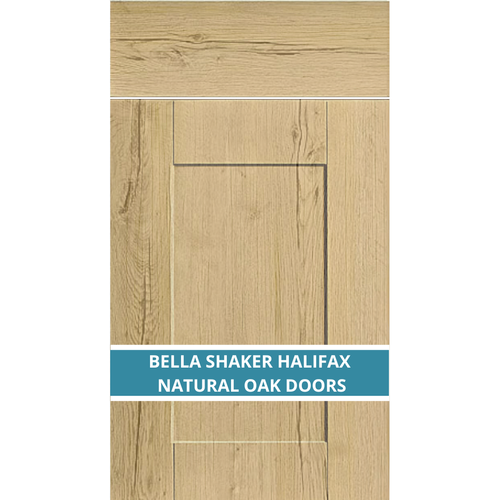 BELLA SHAKER HALIFAX NATURAL OAK DOOR AND DRAWER FRONTS