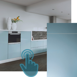 ZURFIZ ULTRA GLOSS METALLIC BLUE KITCHEN
