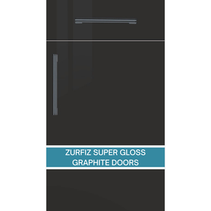 ZURFIZ SUPER GLOSS GRAPHITE REPLACEMENT KITCHEN DOORS