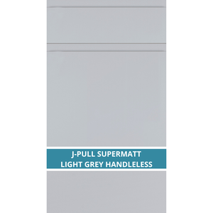 J-PULL SUPERMATT LIGHT GREY CUPBOARD DOOR AND DRAWER FRONT