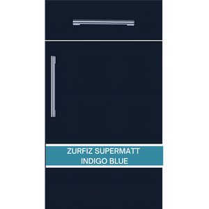 EXAMPLE OF A ZURFIZ SUPERMATT INDIGO BLUE KITCHEN