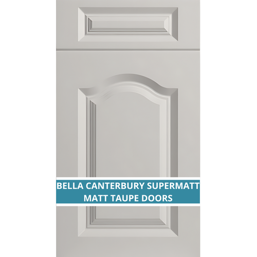 BELLA CANTERBURY SUPERMATT TAUPE GREY DOOR AND DRAWER