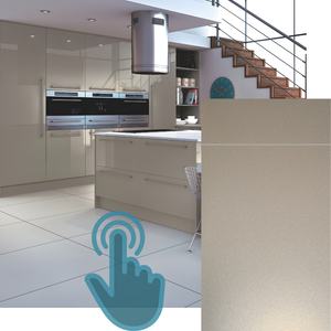 ZURFIZ ULTRA GLOSS METALLIC CHAMPAGNE KITCHEN