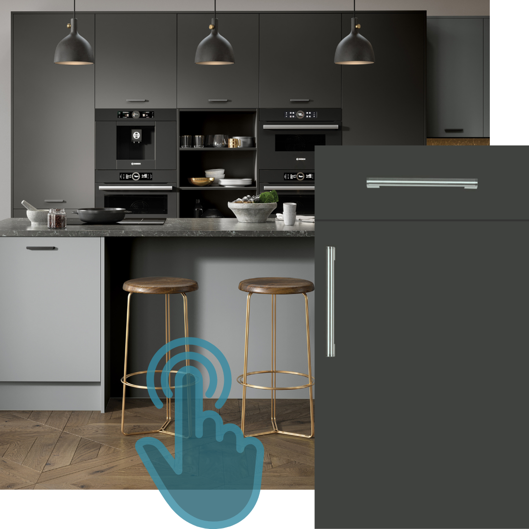 EXAMPLE ZURFIZ SUPERMATT GRAPHITE KITCHEN