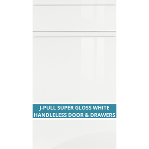 J-PULL SUPER GLOSS WHITE CUPBOARD DOOR AND DRAWER FRONT