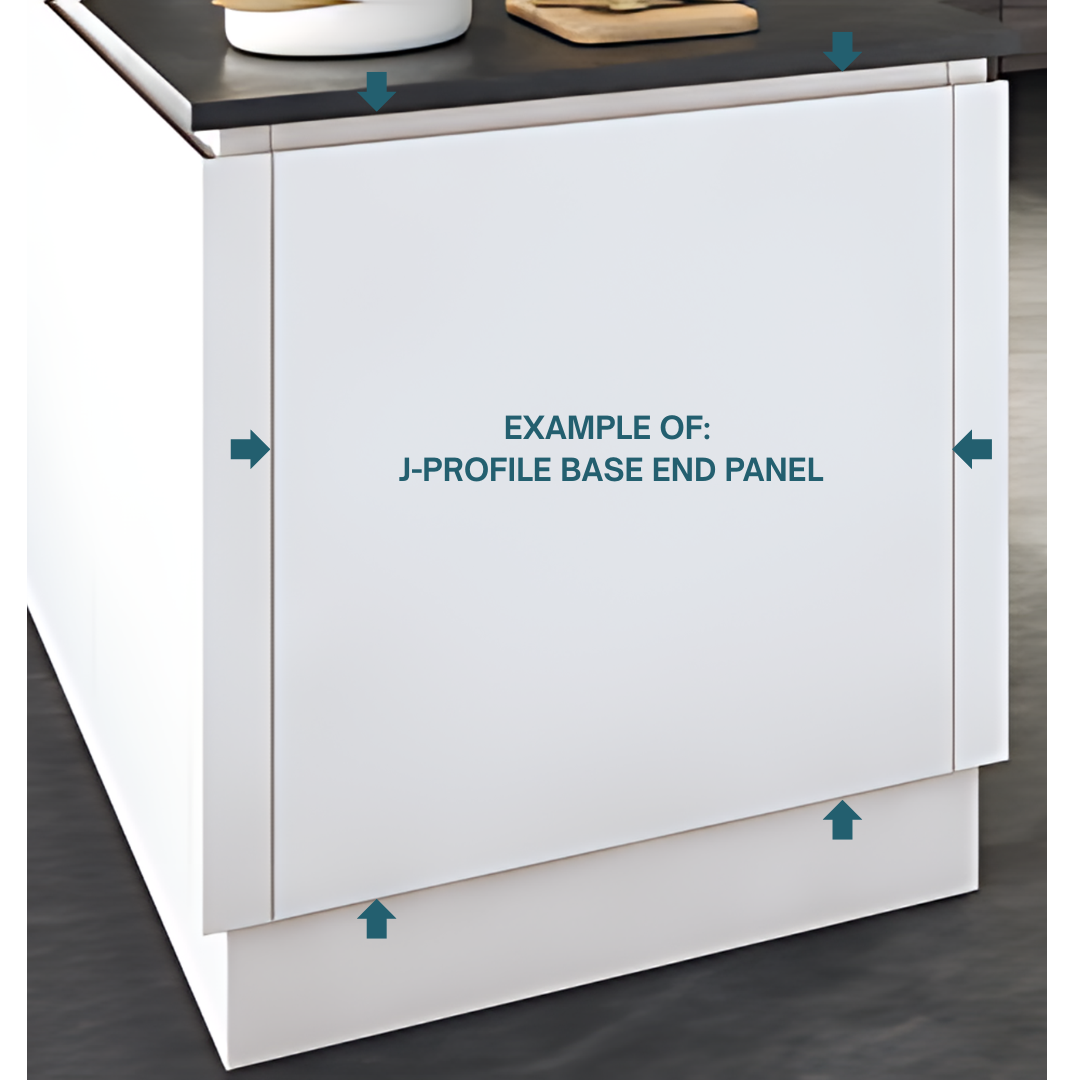EXAMPLE: J-PROFILE BASE END PANEL H 900 X D 650 X T 19MM