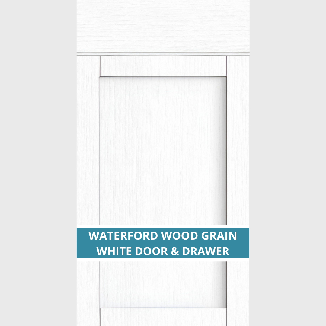 EXAMPLE OF AN WATERFORD WOOD GRAIN WHITE KITCHEN