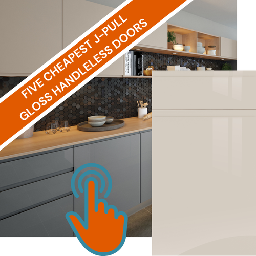 J-PULL SUPER GLOSS HANDLELESS CUPBOARD DOORS