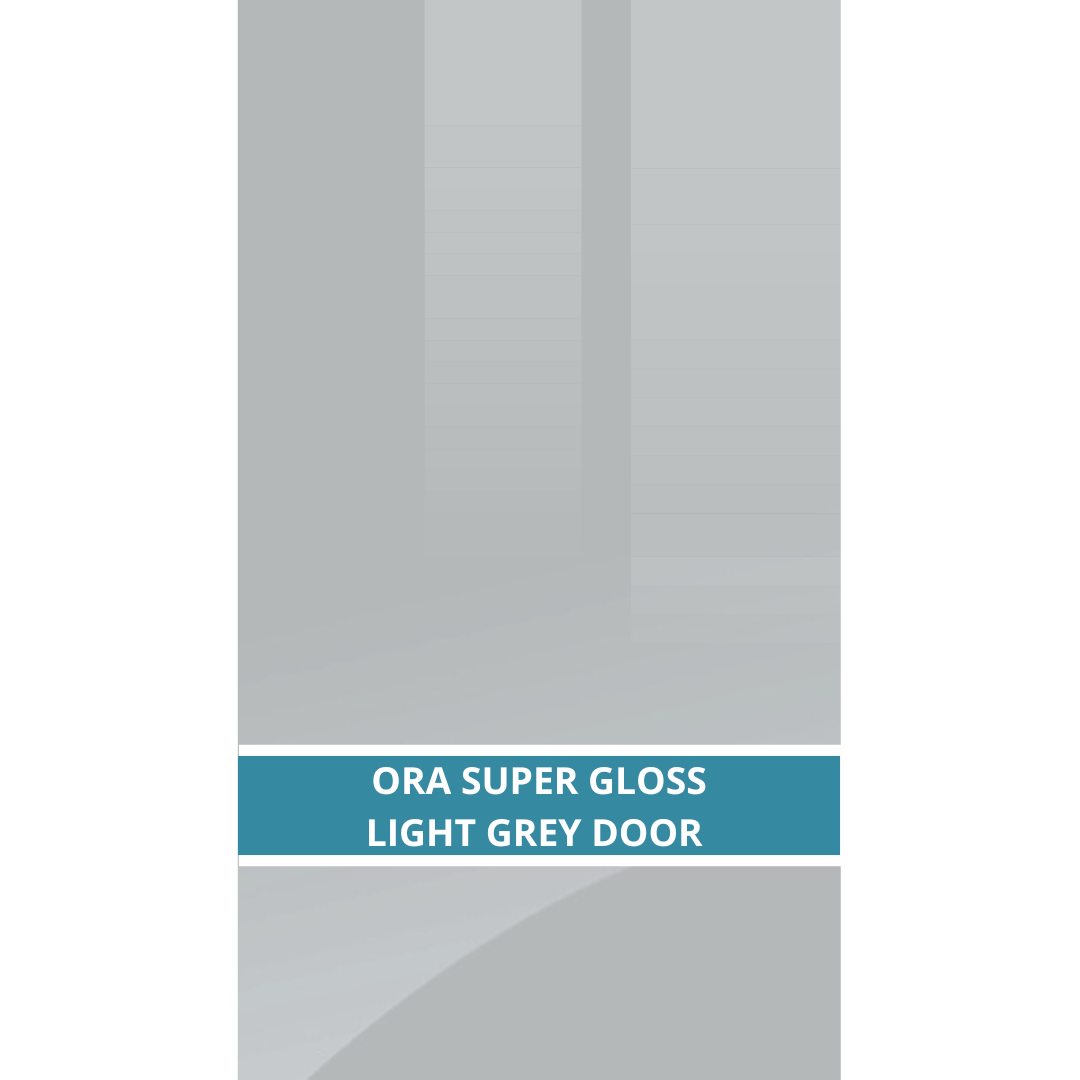 ORA SUPER GLOSS LIGHT GREY LARGE CUPBOARD DOORS