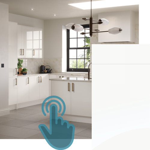 EXAMPLE OF AN ORA SUPER GLOSS WHITE KITCHEN