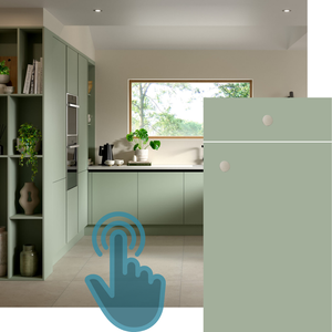 EXAMPLE OF AN ORA SUPER MATT AGAVE GREEN CASHMERE KITCHEN