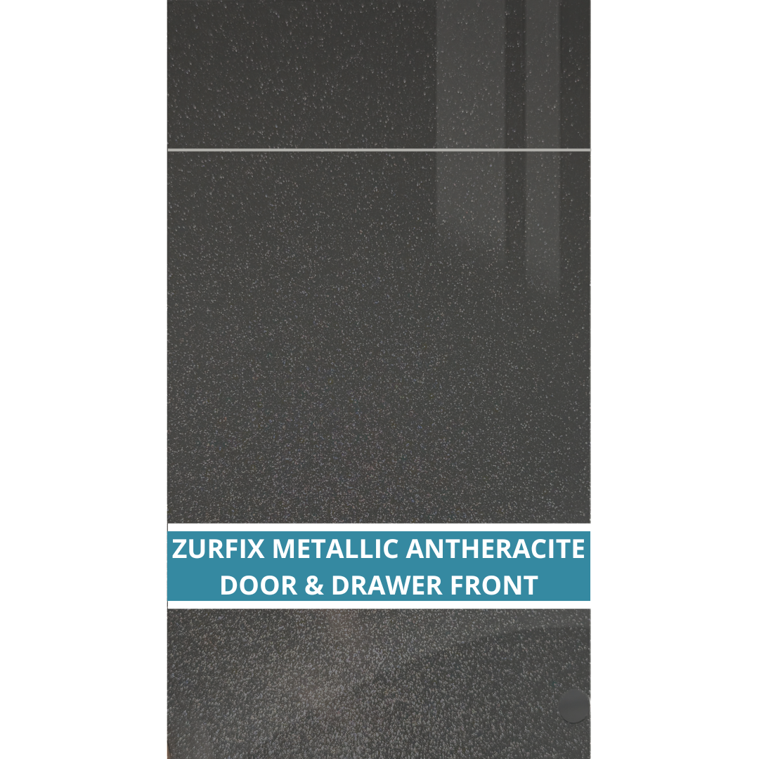 ZURFIZ ULTRA GLOSS METALLIC ANTHRACITE CUPBOARD DOOR & DRAWER FRONTS