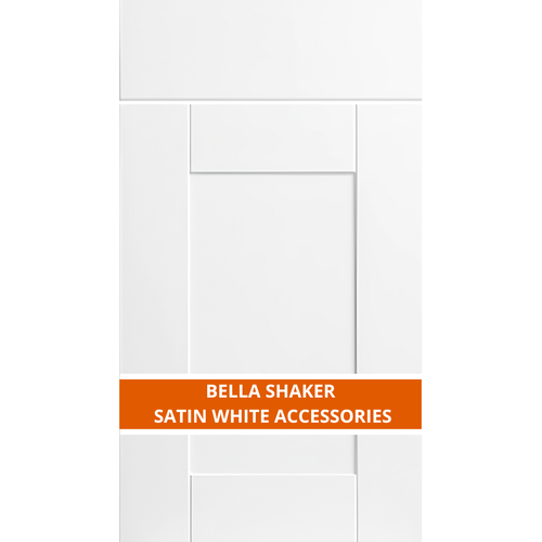 BELLA SHAKER SATIN WHITE CUPBOARD ACCESSOIRES