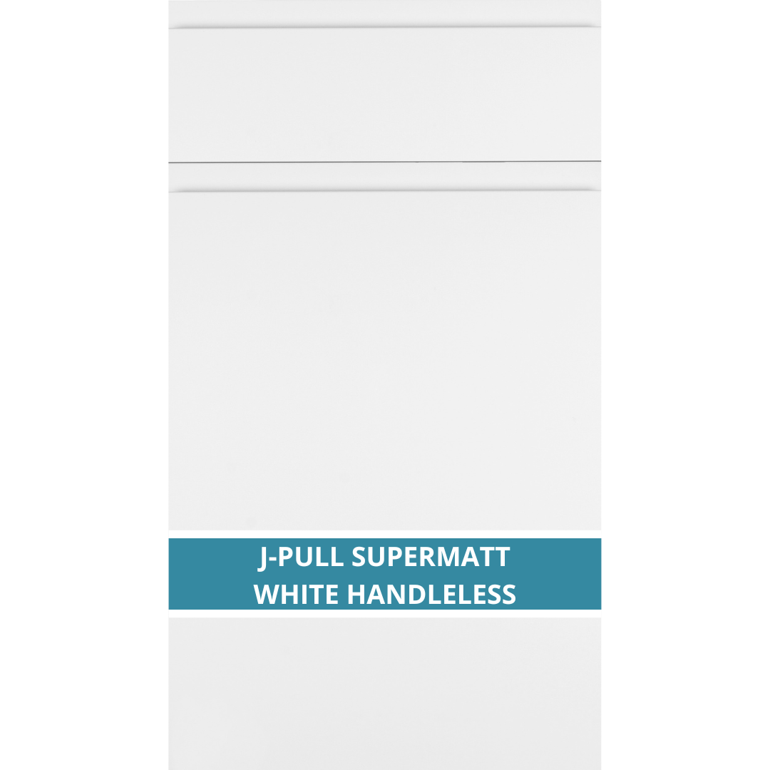 J-PULL SUPERMATT WHITE CUPBOARD DOOR AND DRAWER FRONT