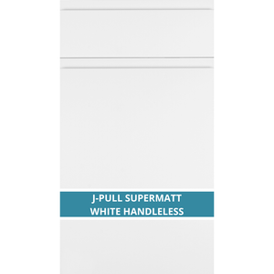 J-PULL SUPERMATT WHITE CUPBOARD DOOR AND DRAWER FRONT