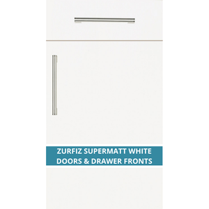 EXAMPLE OF A ZURFIZ SUPERMATT WHITE KITCHEN