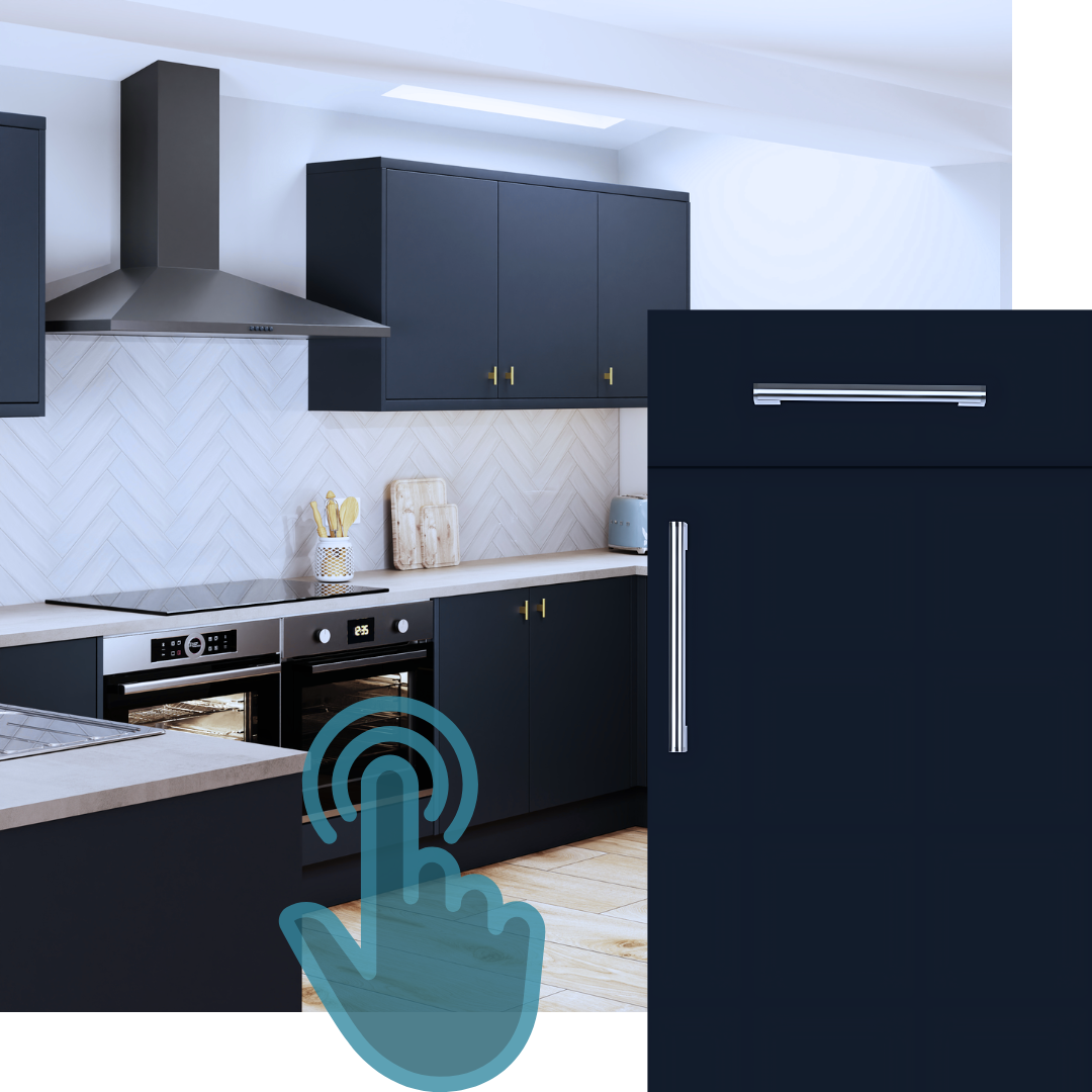 ZURFIZ SUPERMATT INDIGO BLUE KITCHEN CABINET DOOR