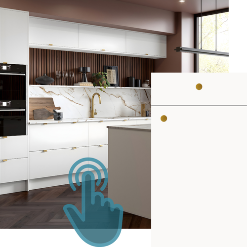 EXAMPLE OF AN ORA SUPER MATT WHITE KITCHEN