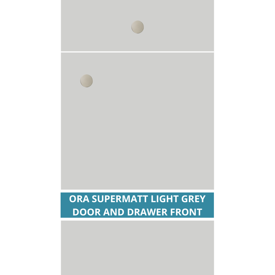 ORA SUPERMATT LIGHT GREY CUPBOARD DOORS AND DRAWER FRONT