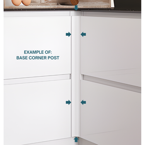 EXAMPLE: INTERNAL CORNER POST H 715 X W 59 X W 59MM (BASE & WALL UNITS)