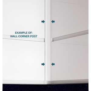 EXAMPLE: INTERNAL CORNER POST H 900 X W 59 X W 59MM (WALL UNITS)