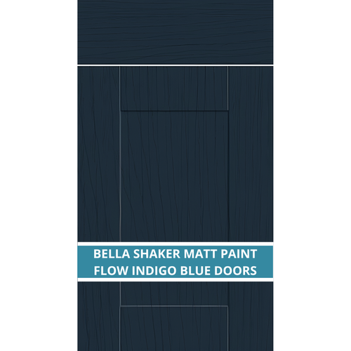 BELLA SHAKER PAINT FLOW MATT INDIGO BLUE DOOR AND DRAWER FRONTS