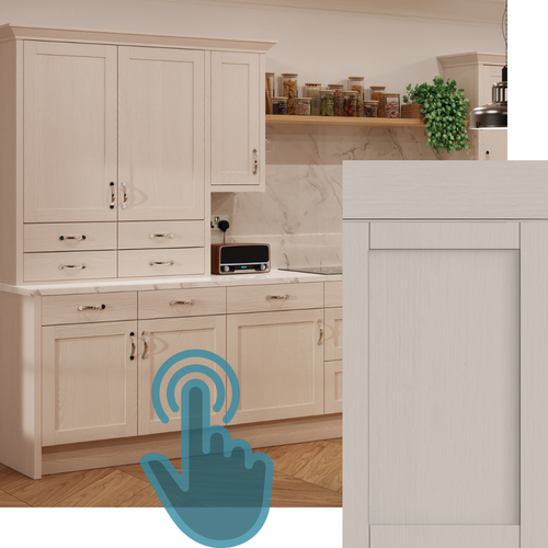 EXAMPLE OF AN WATERFORD WOODGRAIN CASHMERE KITCHEN