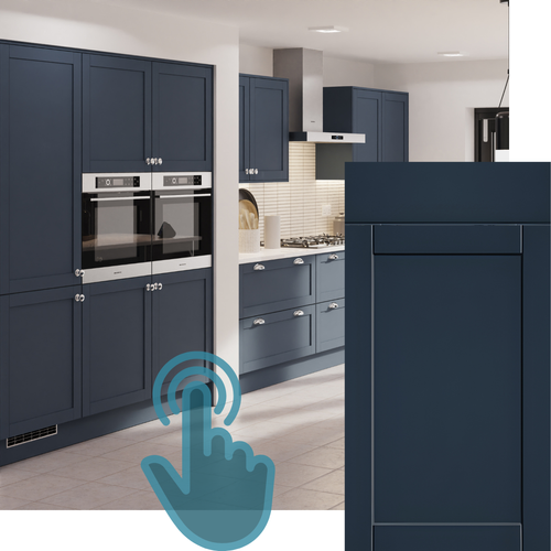 EXAMPLE OF AN WATERFORD SUPER MATT INDIGO BLUE KITCHEN