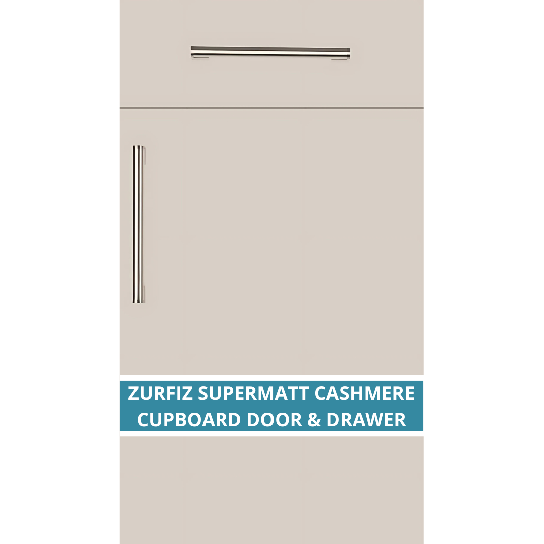 EXAMPLE ZURFIZ SUPERMATT CASHMERE KITCHEN CUPBOARD DOOR AND DRAWER FRONT