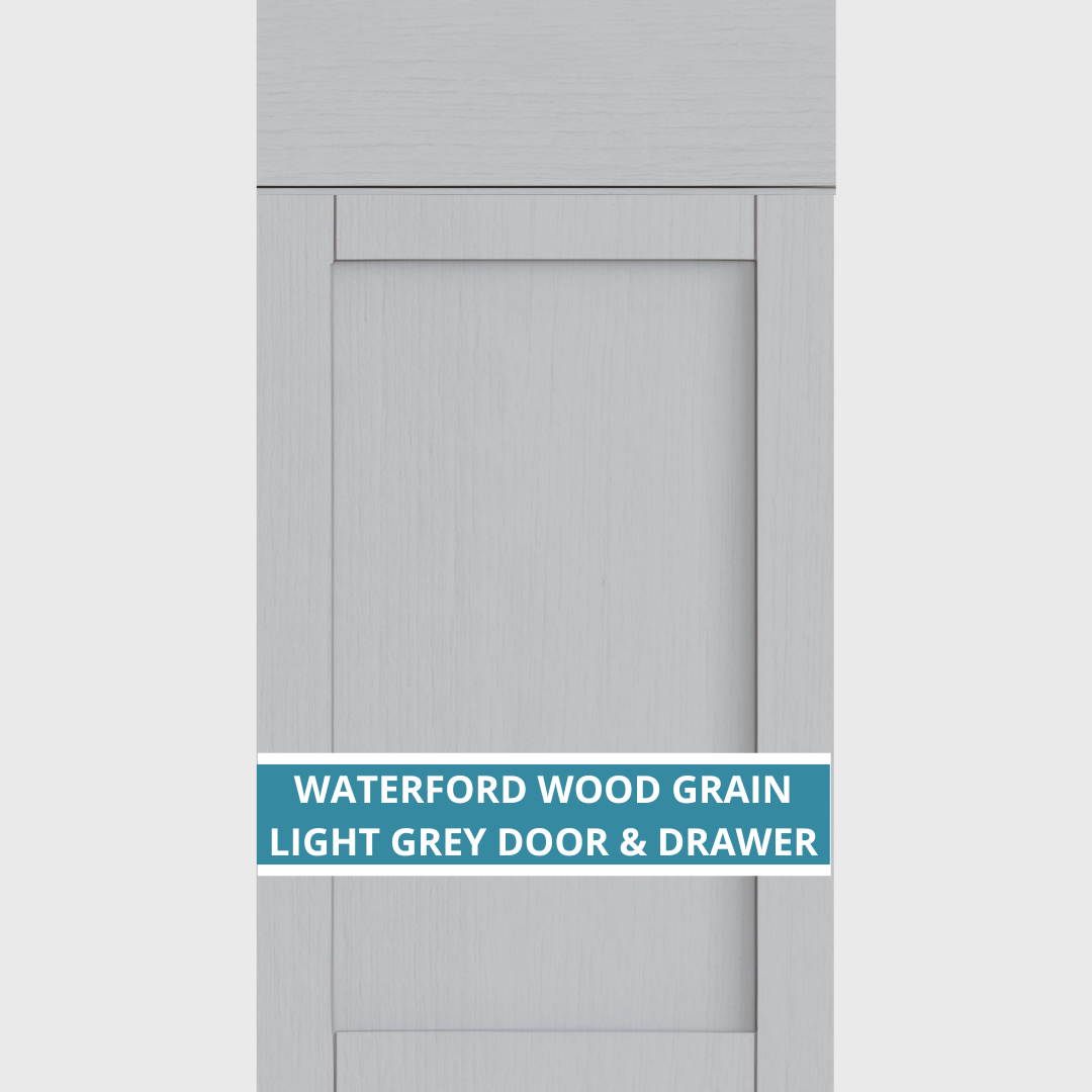 WATERFORD WOOD GRAIN LIGHT GREY CUPBOARD DOORS AND DRAWER FRONT