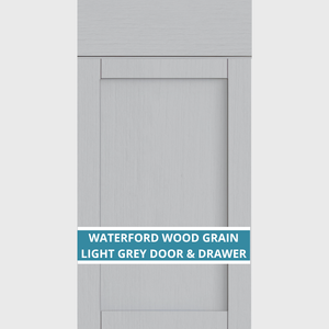 WATERFORD WOOD GRAIN LIGHT GREY CUPBOARD DOORS AND DRAWER FRONT