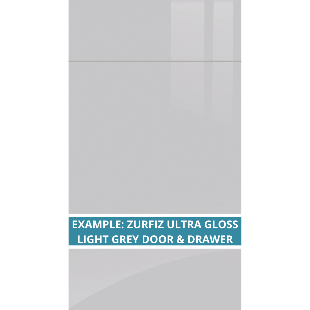 ZURFIZ ULTRA GLOSS LIGHT GREY DOOR AND DRAWER FRONTS