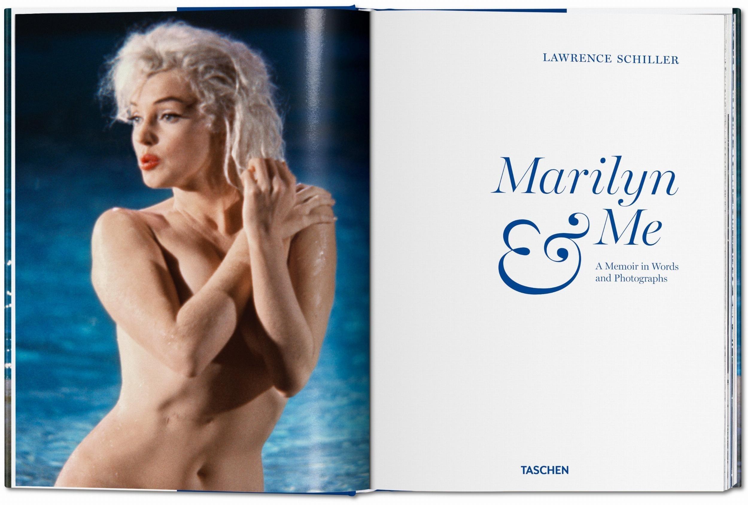 Lawrence Schiller. Marilyn & Me, close up naked in pool